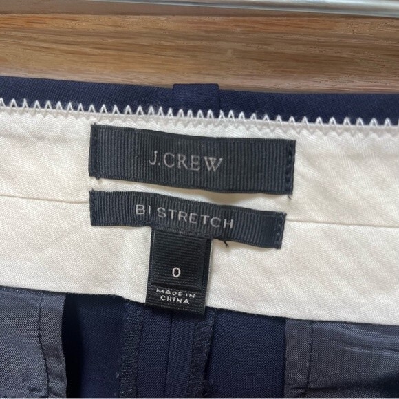 J. Crew Straight-leg Pant in Bi-stretch Wool In Navy 0 - Picture 6 of 15